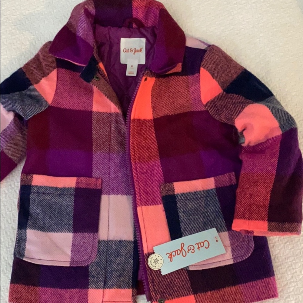 💰⬇️ Plaid toddler coat NWT